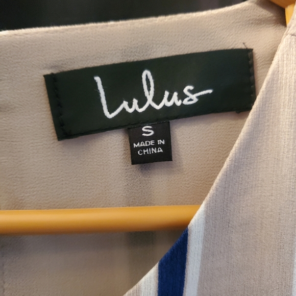 Lulu's Broad Horizons Beige Striped Shift Dress - Picture 8 of 8